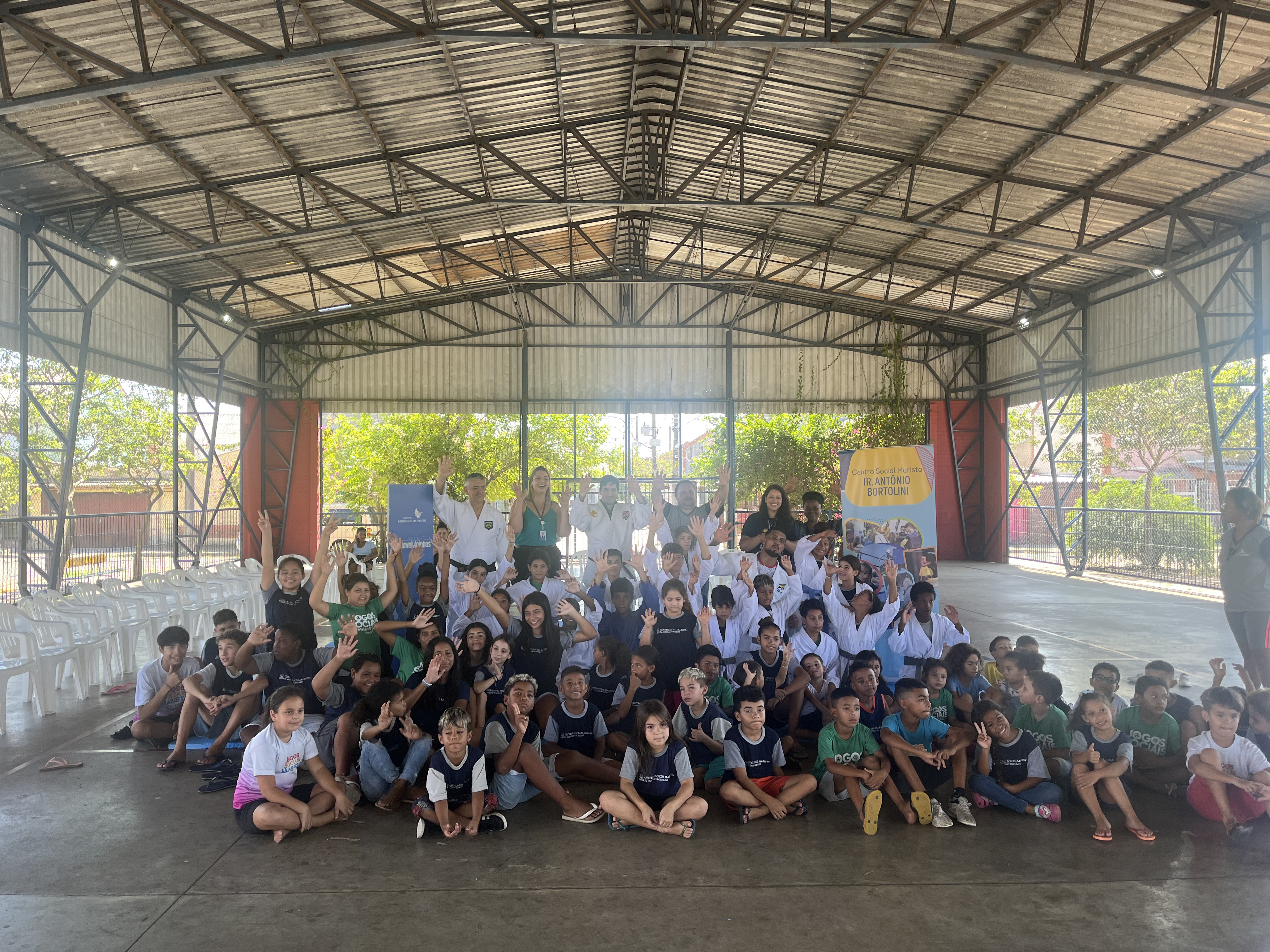 Judoca Léo Gonçalves participa de aula inaugural de projeto social do Instituto Moinhos Social