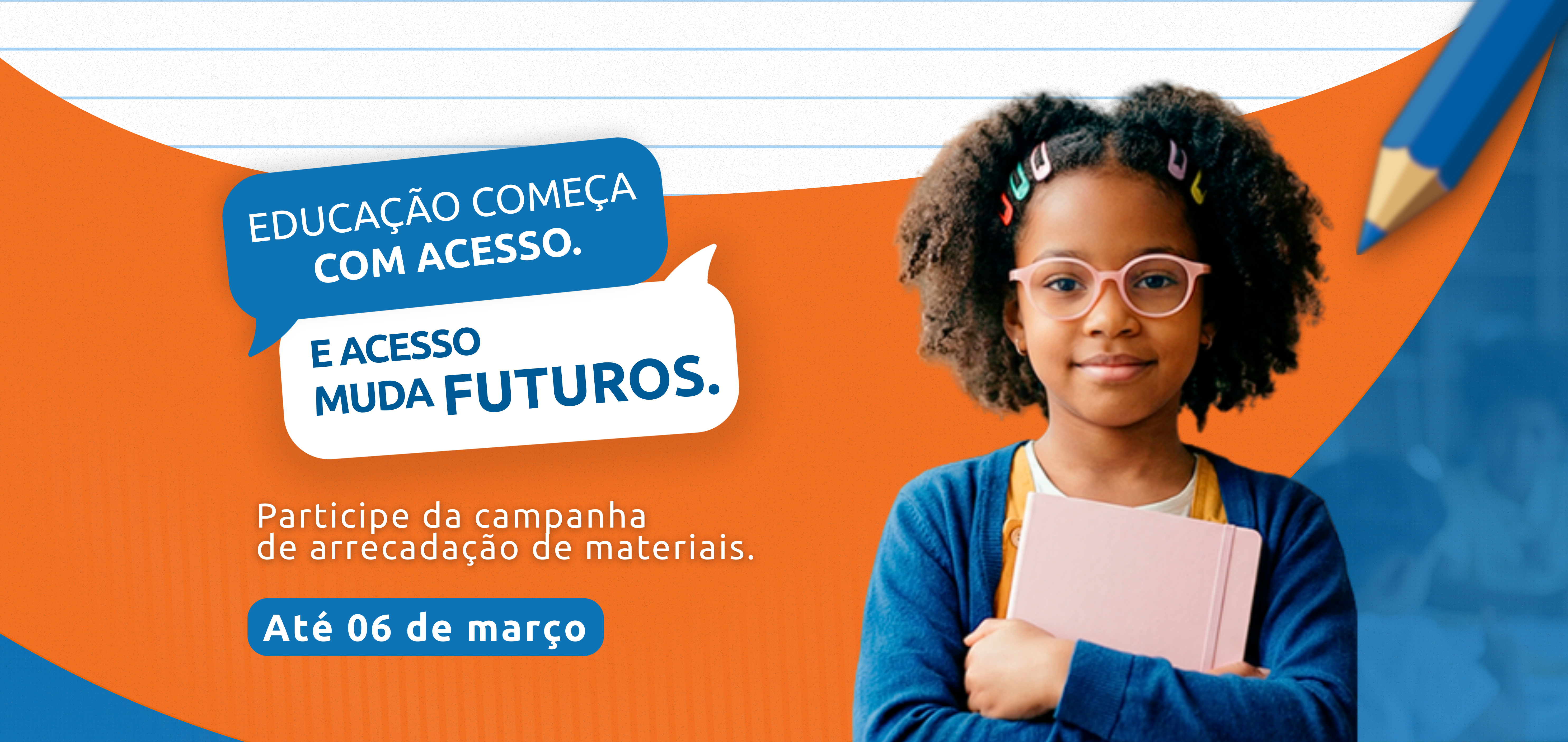 Um kit escolar pode ser o que falta para uma criança continuar na escola